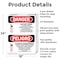 Signmission Battery Room Bilingual, 18 in W x Rectangle, Aluminum OS-2PACK-DS-A-1824-VS-1842 - alternate 6